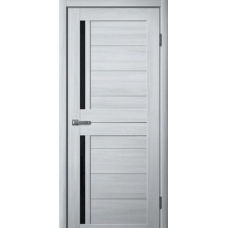 Дверь межкомнатная Сибирь Профиль Ла Стелла 202 Ясень пепельный, стекло черное